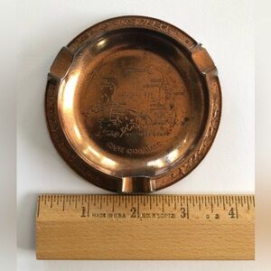 Vintage Souvenir Metal Ashtray with Cape Cod Map